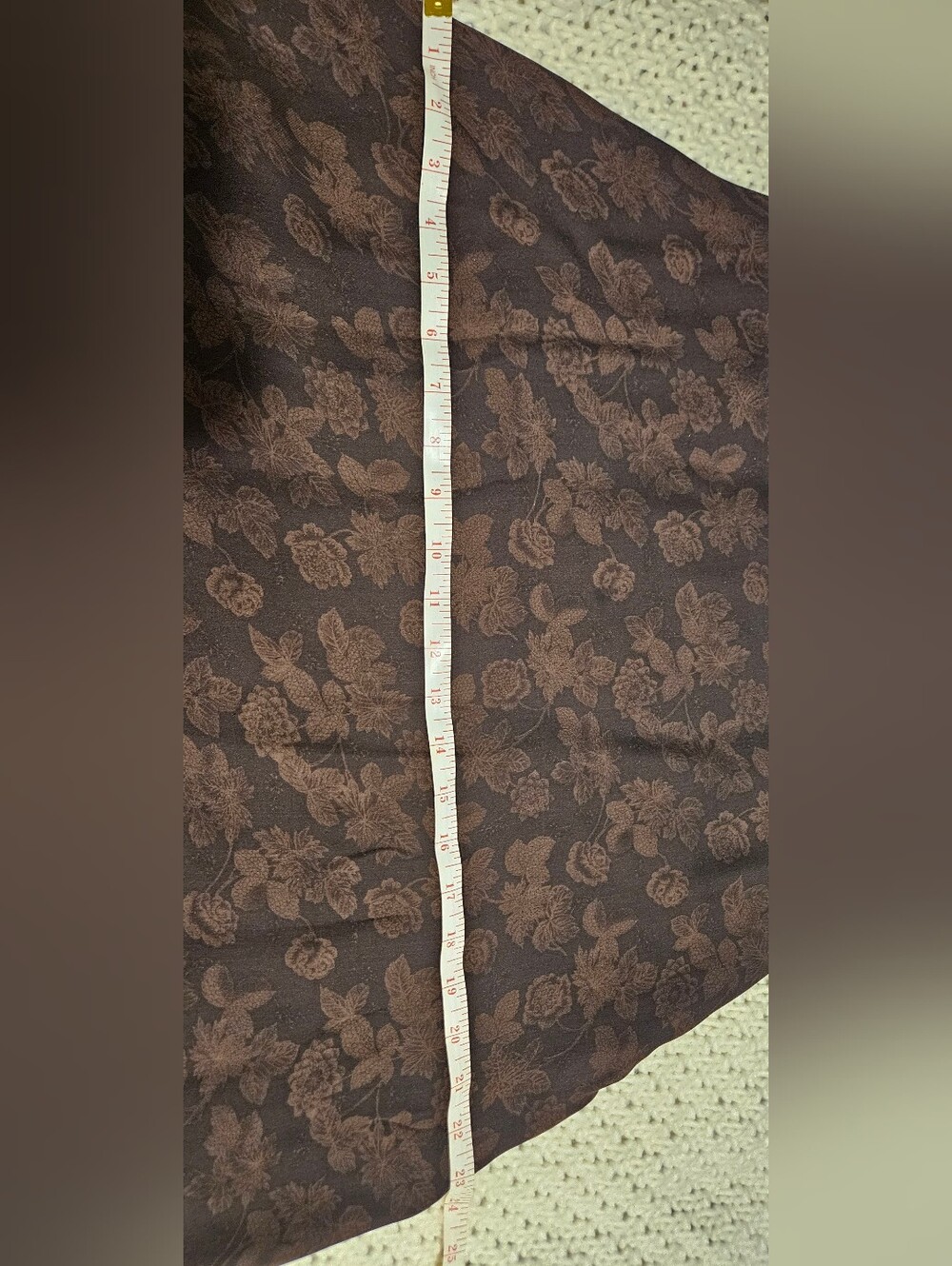 Lauren Ralph Lauren Maxi Skirt with Brown Floral Jacquard, Boho, 100 % Silk,Y2K - Picture 11 of 11